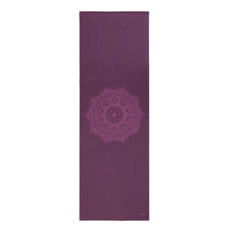 Mata do jogi Bodhi Leela 4,5mm - fioletowy z mandalą