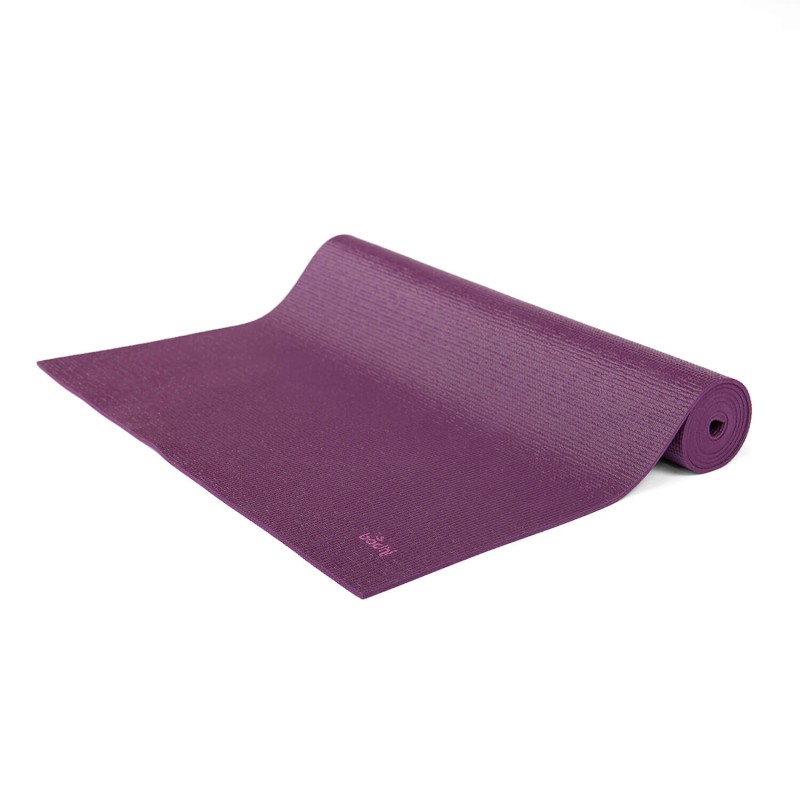 Mata do jogi Bodhi Leela 4,5mm - fioletowy z mandalą