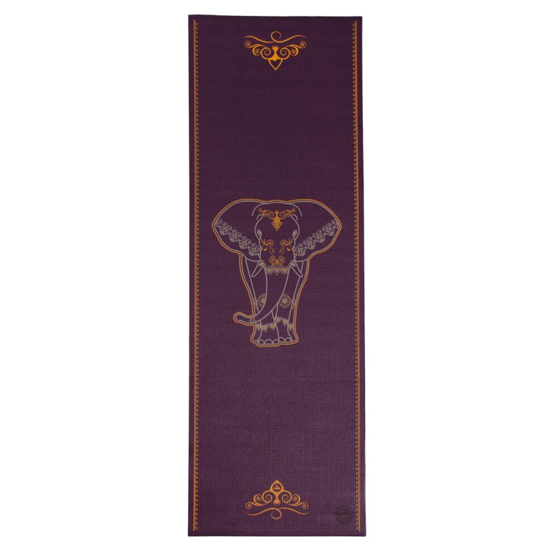 Mata do jogi Bodhi Leela Elephant 4,5mm - fioletowy ze słoniem