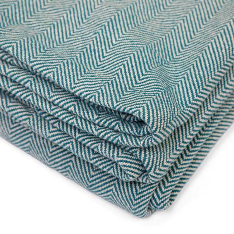 Bawełniany koc do jogi Bodhi Nidra - błękitny