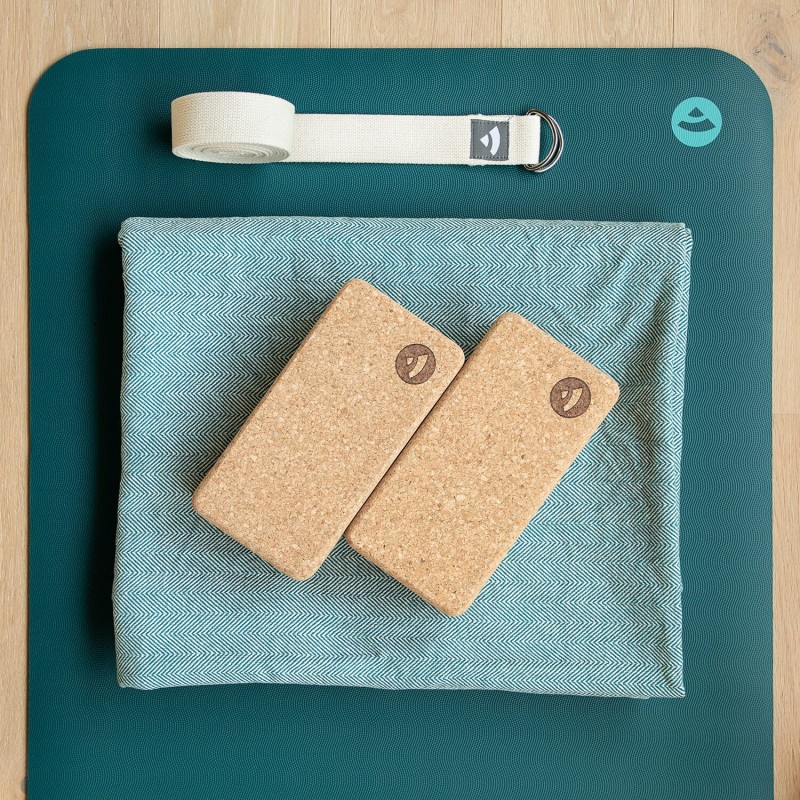 Bawełniany koc do jogi Bodhi Nidra - błękitny