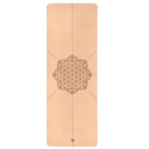 Mata do jogi Bodhi Cork 4mm - korkowa z kwiatem życia