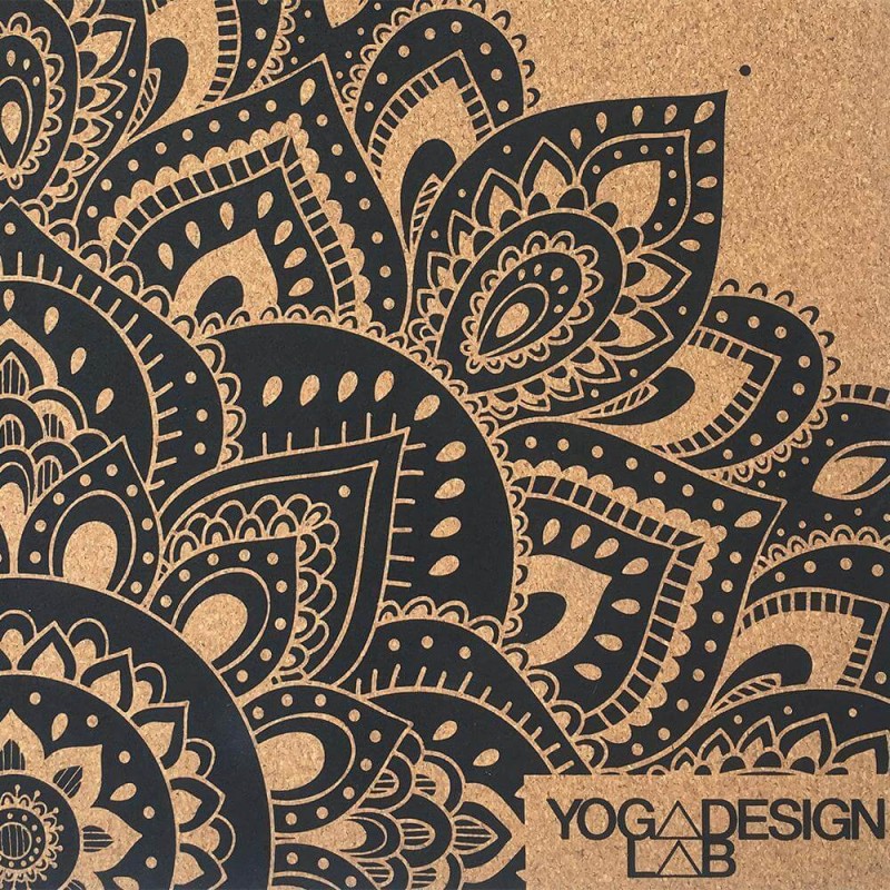 Korkowa mata do jogi Yoga Design Lab 1,5mm - Mandala Black