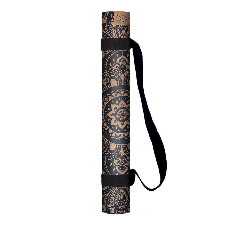 Korkowa mata do jogi Yoga Design Lab 1,5mm - Mandala Black