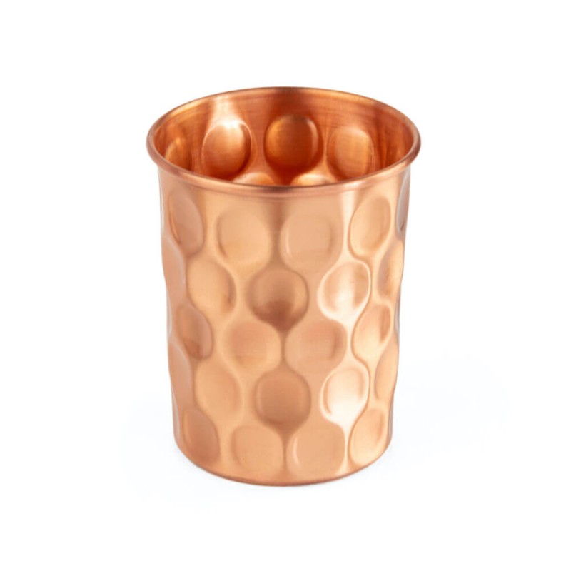 Zestaw 2 miedzianych kubków na wodę 250ml Bodhi - Diamond Etching