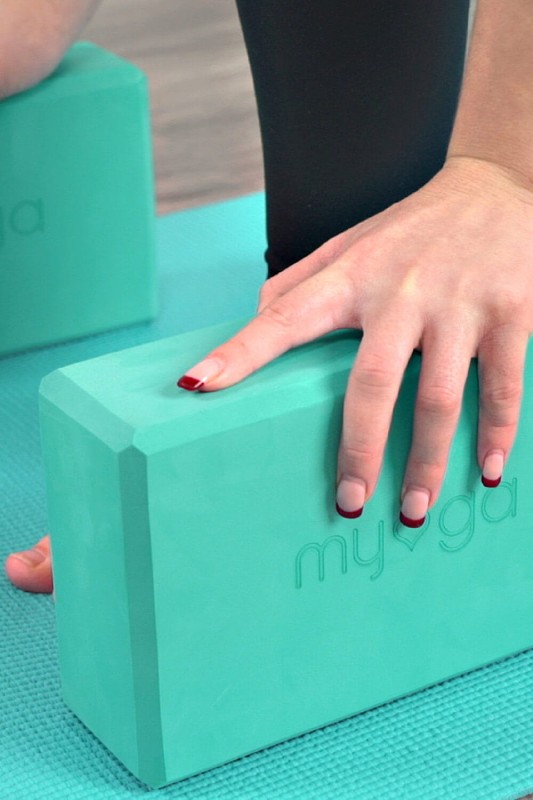 Klocek do jogi myga Foam Block - turkusowy