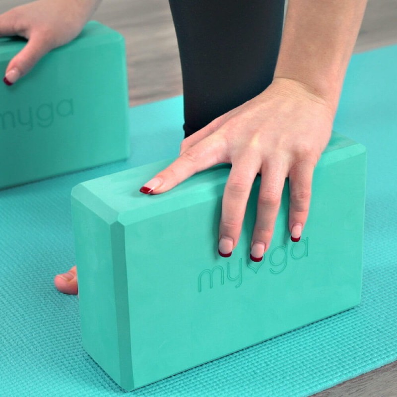 Klocek do jogi myga Foam Block - turkusowy