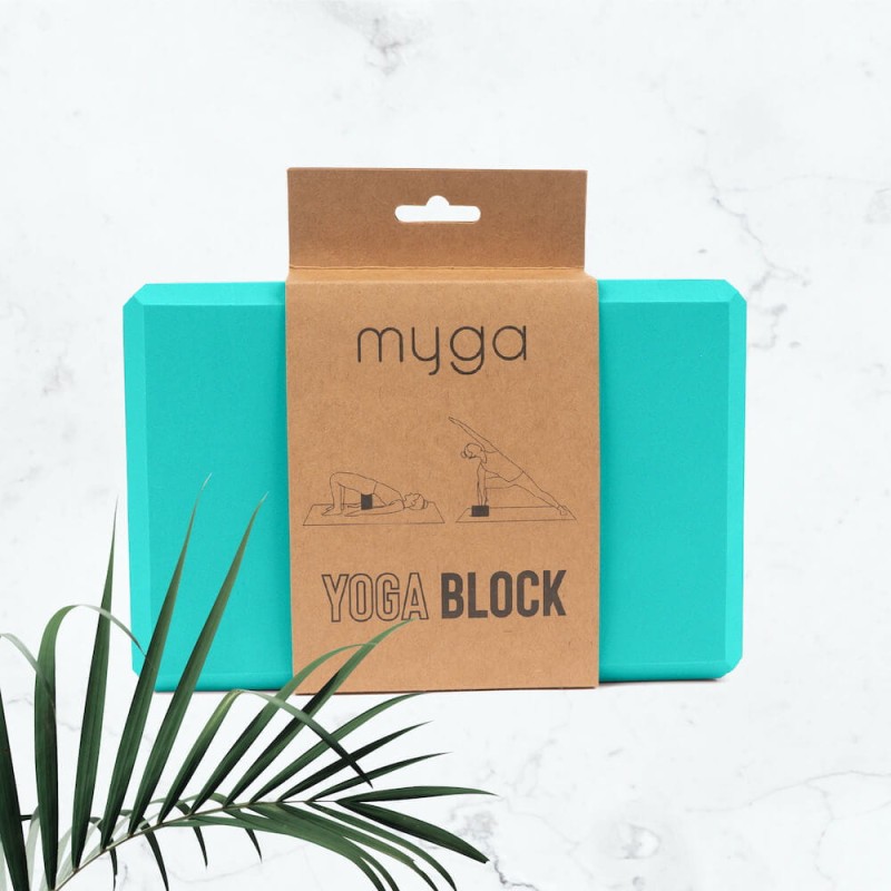 Klocek do jogi myga Foam Block - turkusowy