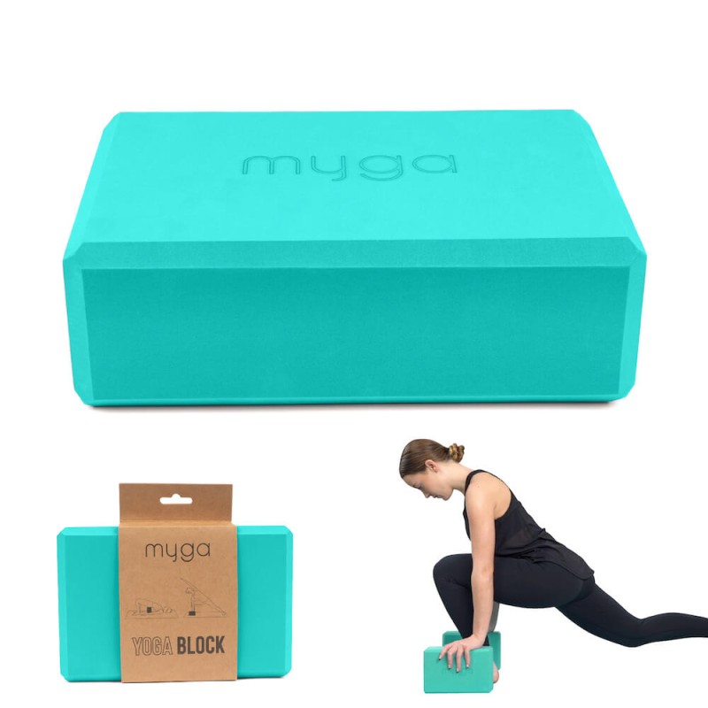 Klocek do jogi myga Foam Block - turkusowy