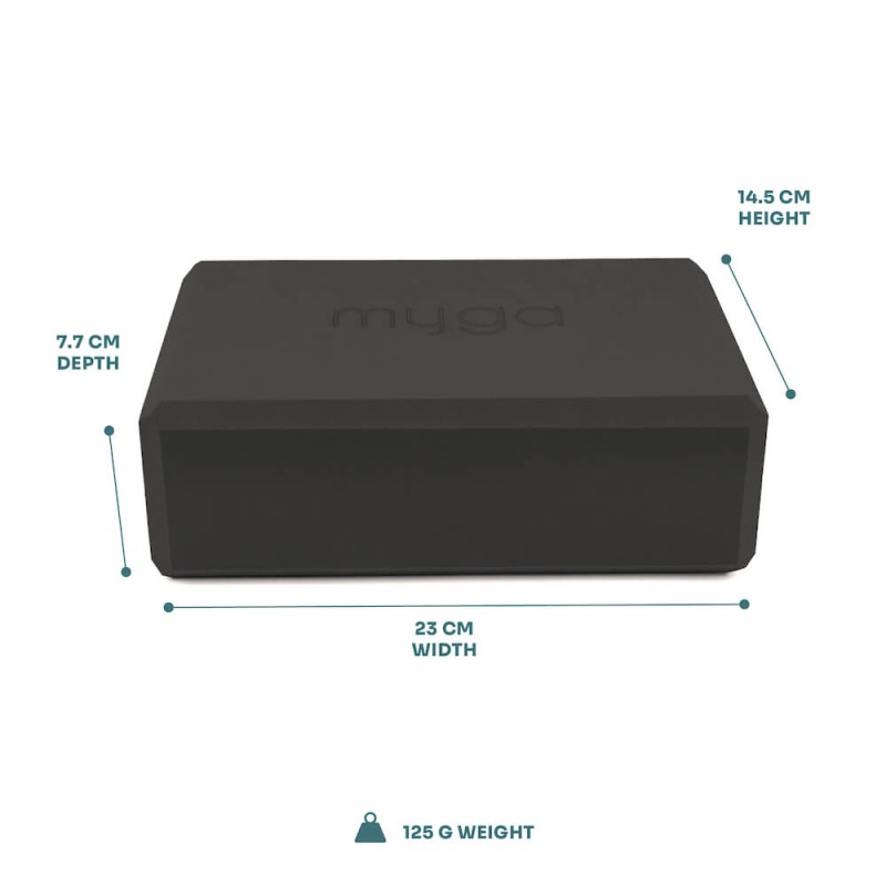 Klocek do jogi myga Foam Block - czarny