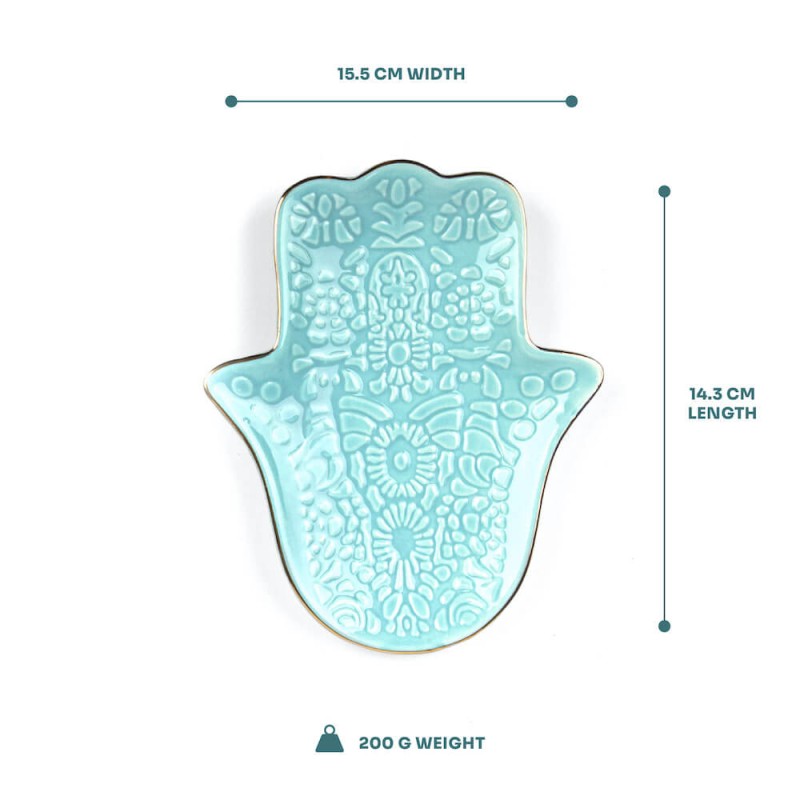 Podstawka ceramiczna na biżuterię - Hamsa