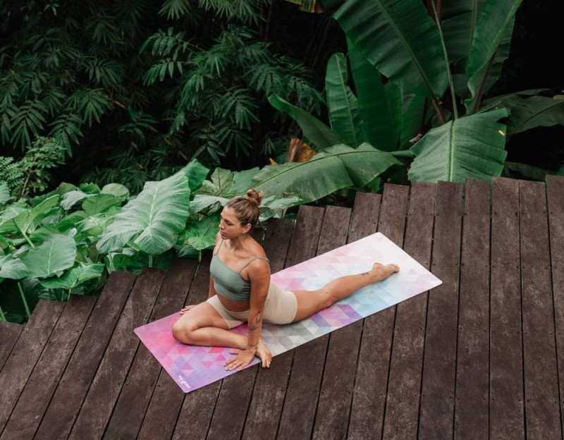 Mata do jogi Yoga Design Lab Combo Travel 1,5 mm - Tribeca Sand