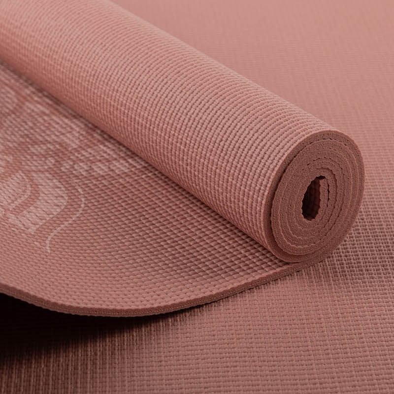 Mata do jogi Bodhi Leela 4,5mm - różowy z mandalą