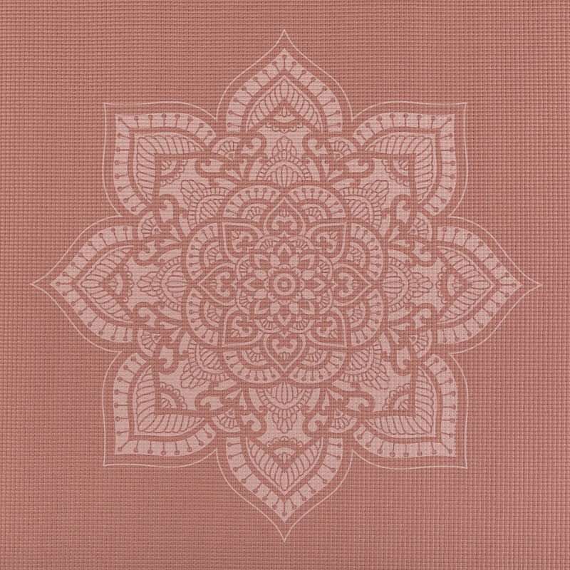 Mata do jogi Bodhi Leela 4,5mm - różowy z mandalą