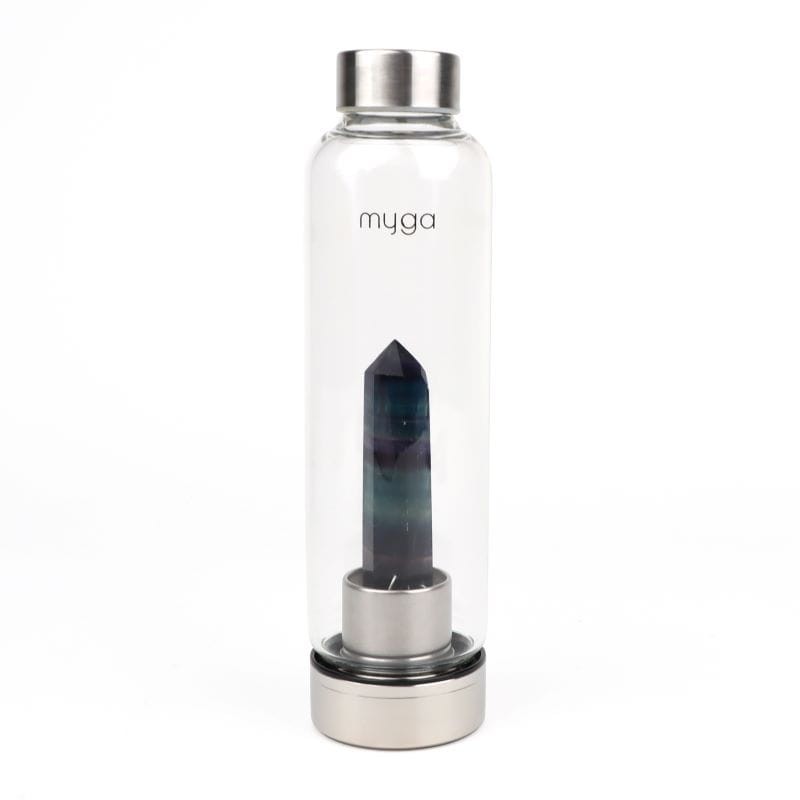 Szklana butelka na wodę myga z fluorytem 500ml