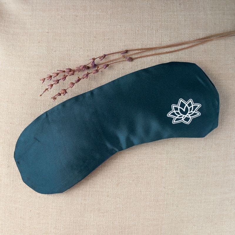 Organiczna poduszeczka na oczy z lawendą Bodhi - butelkowa zieleń