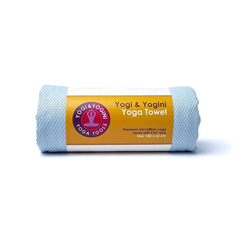 Antypoślizgowy ręcznik do jogi Yogi Yogini - błękitny
