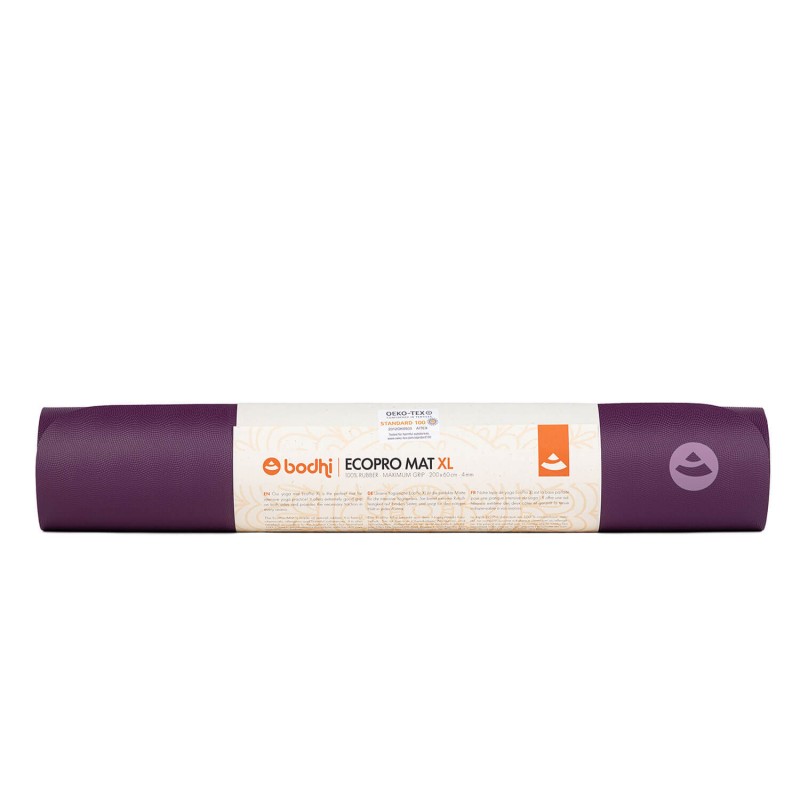Kauczukowa mata do jogi Bodhi EcoPro XL 200cm 4mm - fioletowy