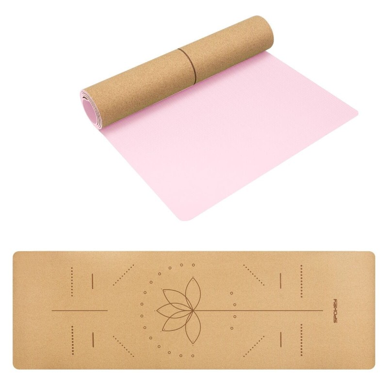 Mata fitness korkowa do ćwiczeń i jogi Spokey 4mm - Savasana