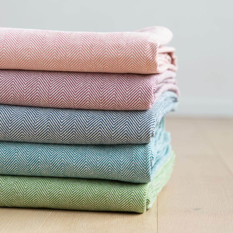 Bawełniany koc do jogi Bodhi Nidra - błękitny