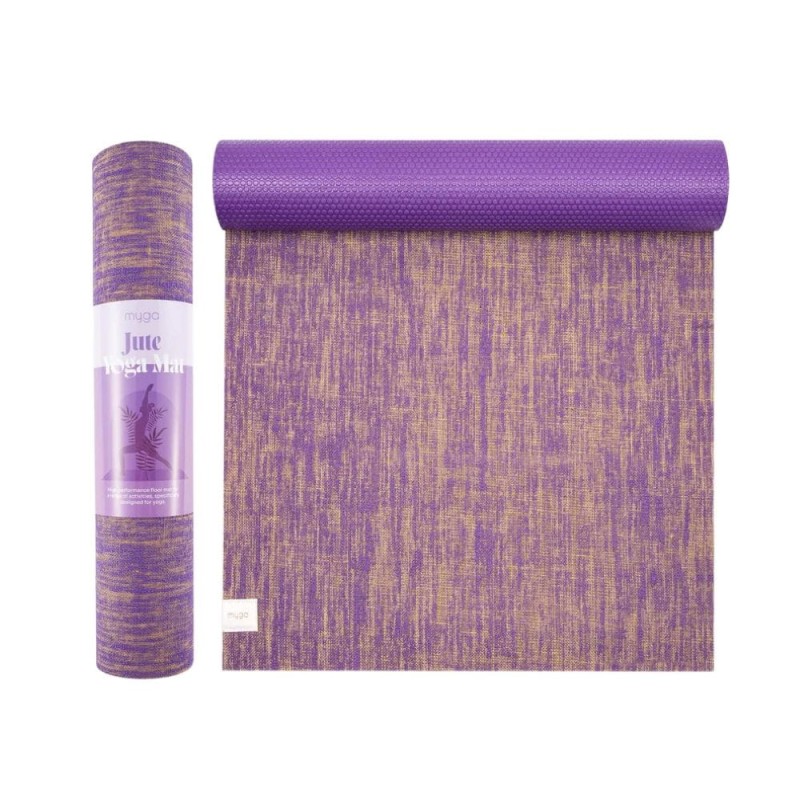 Mata do jogi myga Jute 5mm - fioletowy