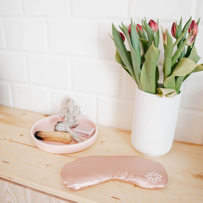 Jedwabna poduszeczka na oczy z lawendą Bodhi - miedziany