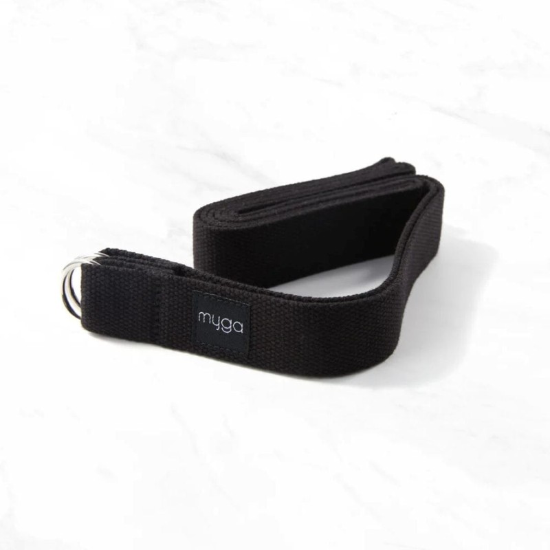 Pasek do jogi myga 2 w 1 - czarny