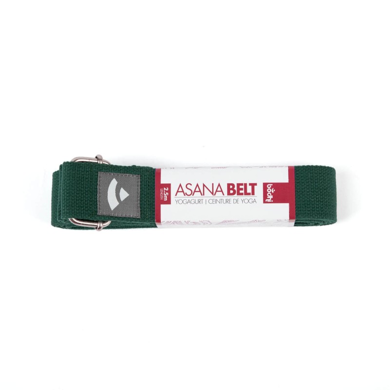 Pasek do jogi Bodhi Asana belt 2,5m - butelkowa zieleń
