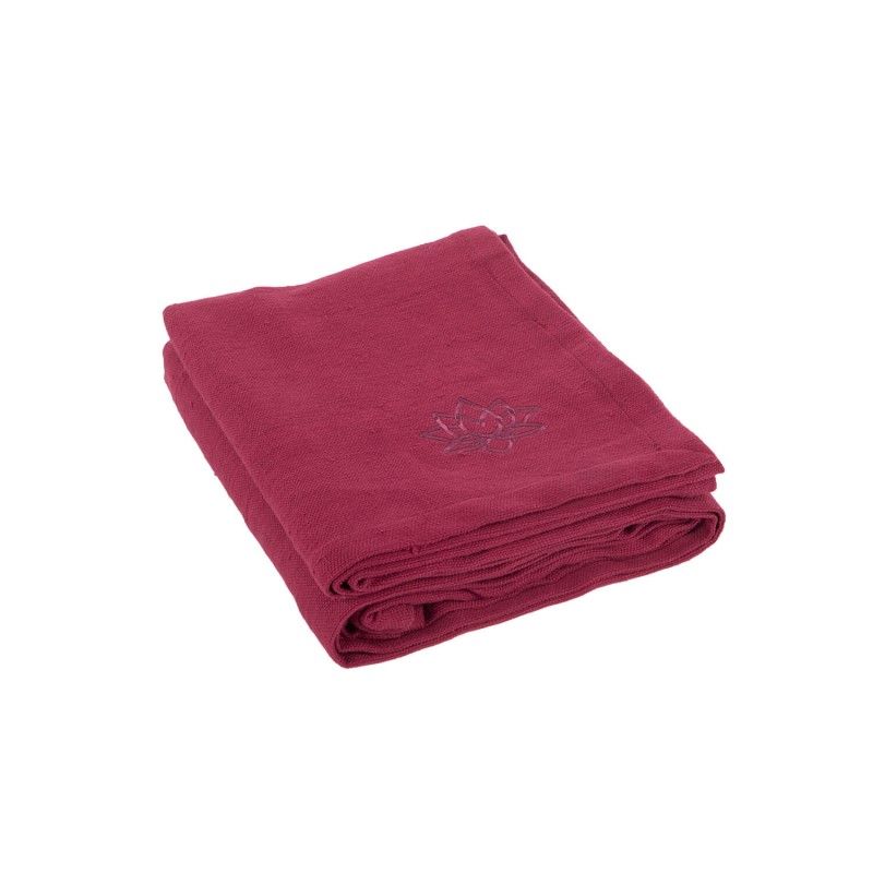 Bawełniany koc do jogi Bodhi Shavasana - burgundowy