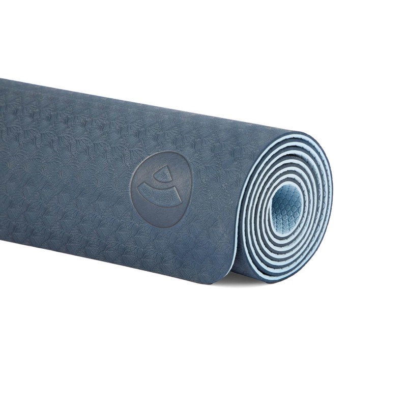 Zestaw do jogi Bodhi Yoga Set Flow: mata, klocki, pasek - granatowy