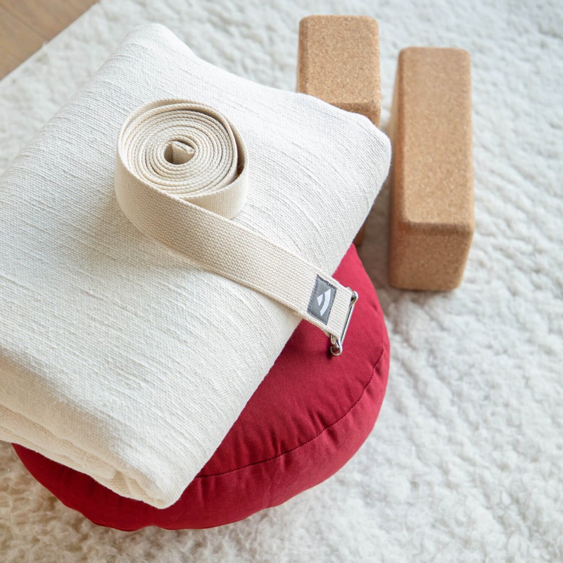 Bawełniany koc do jogi Bodhi Shavasana - turkusowy