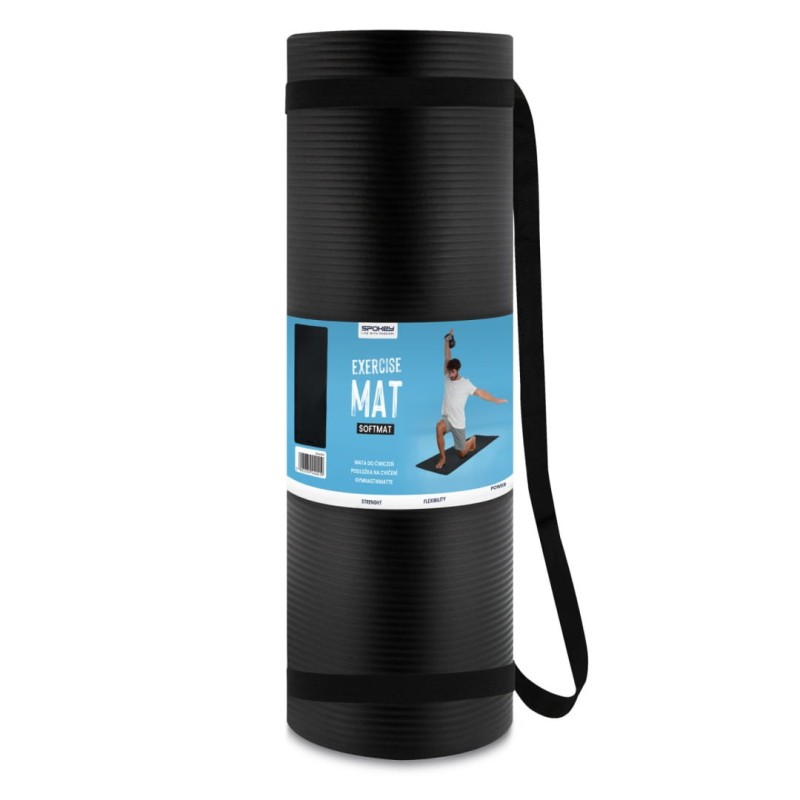 Mata do pilatesu Spokey Softmat 1,5cm - czarny