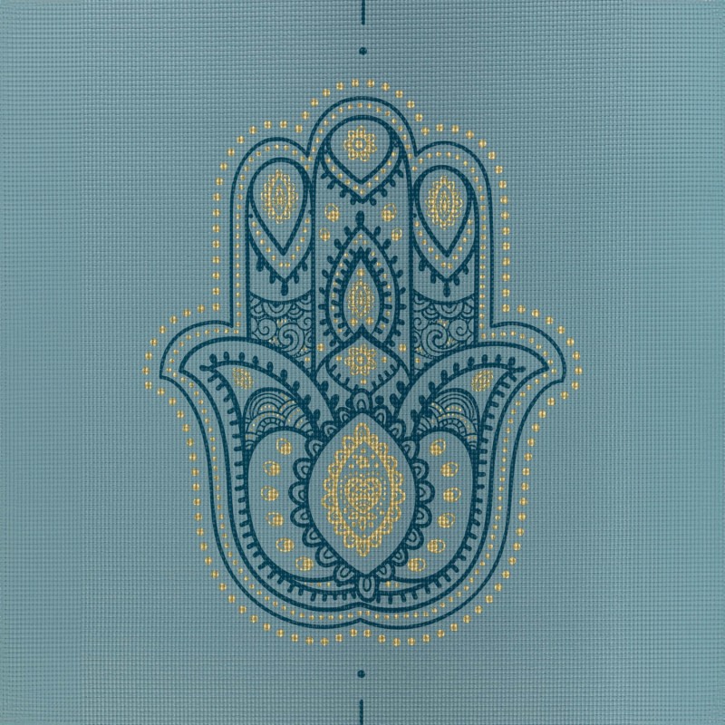 Mata do jogi Bodhi Leela 4,5mm - błękitny hamsa
