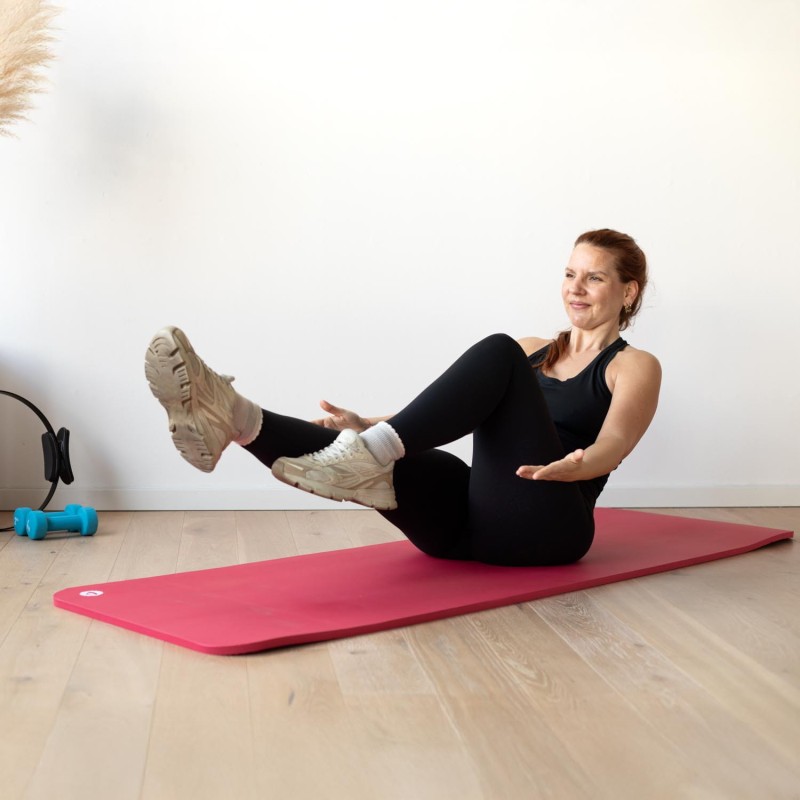 Mata do pilatesu Bodhi XL 1,5 cm - czerwony