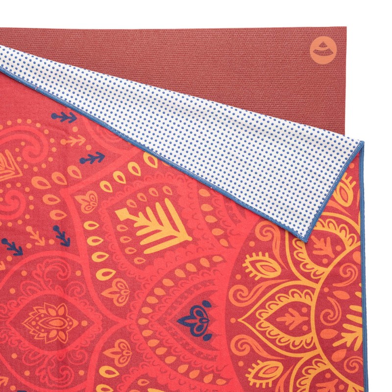 Ręcznik do jogi Bodhi Grip 183x61 cm - Mandala Red