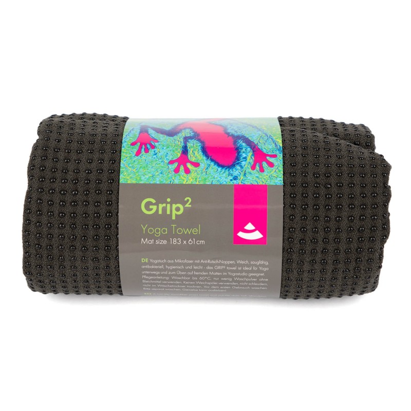Ręcznik do jogi Bodhi Grip 183x61cm - antracytowy