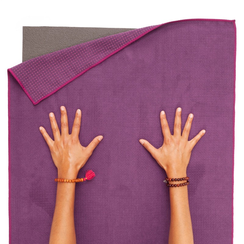 Ręcznik do jogi Bodhi Grip 183x61cm - fioletowy