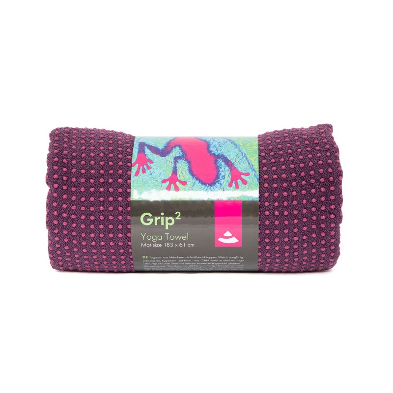 Ręcznik do jogi Bodhi Grip 183x61cm - fioletowy