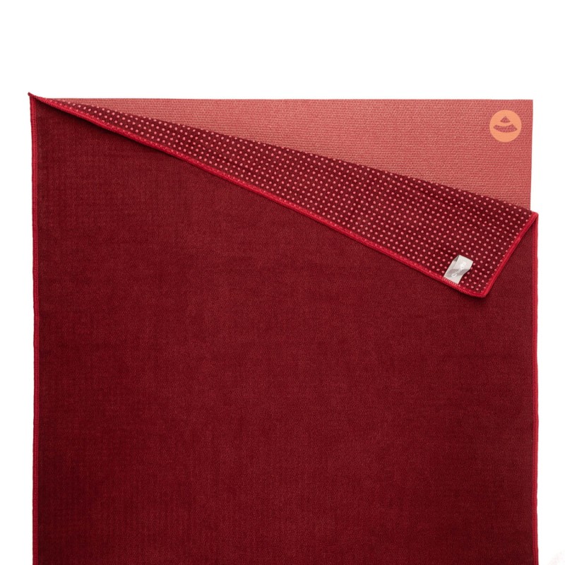 Ręcznik do jogi Bodhi Grip 183x61cm - czerwony