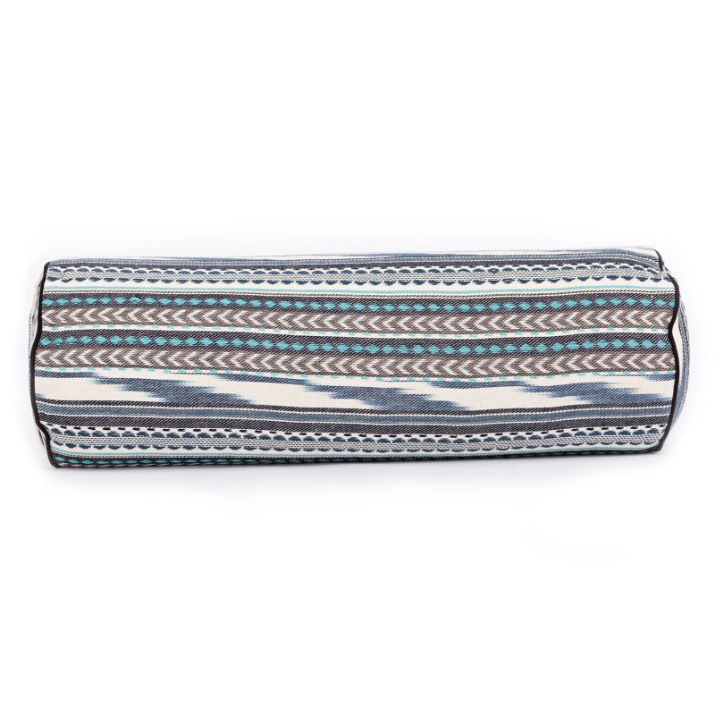 Wałek Bolster do jogi Bodhi Ethno - biało-niebieski