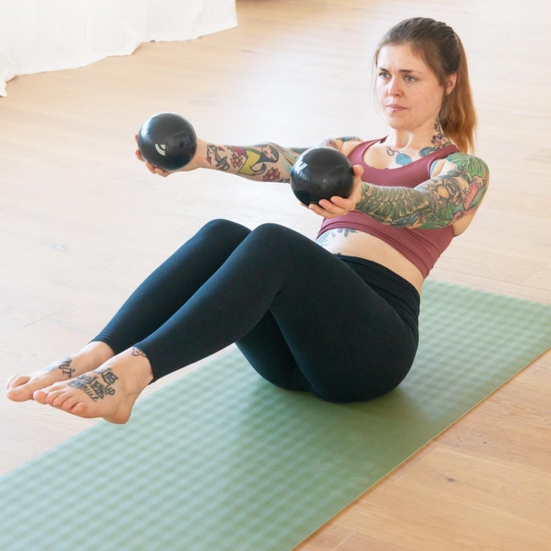 Piłeczki do pilatesu 2 x 0,5 kg - czarny