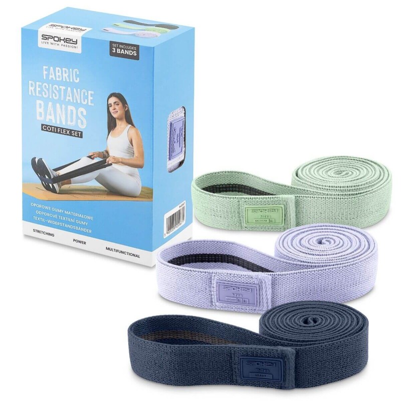Zestaw 3 oporowych gum materiałowych Spokey Coti Flex Set