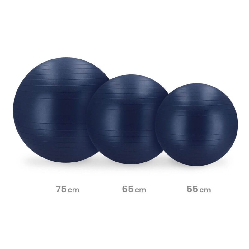 Piłka gimnastyczna z pompką Spokey FitBall 65cm - granatowy