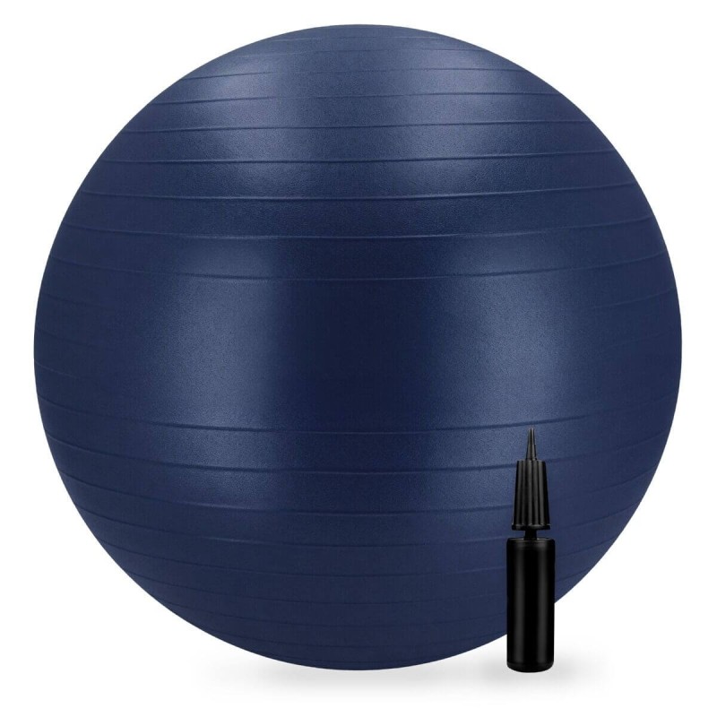 Piłka gimnastyczna z pompką Spokey FitBall 75cm - granatowy