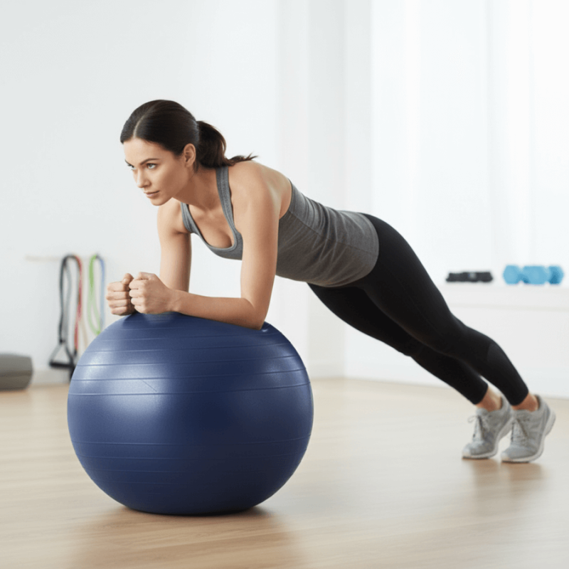 Piłka gimnastyczna z pompką Spokey FitBall 75cm - granatowy