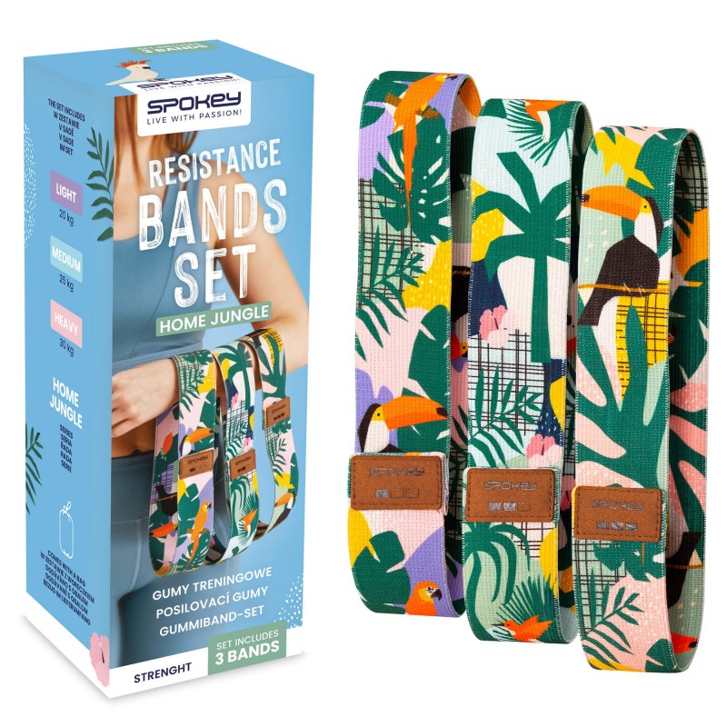 Zestaw 3 oporowych gum materiałowych Spokey Home Jungle Set