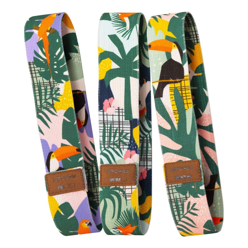 Zestaw 3 oporowych gum materiałowych Spokey Home Jungle Set