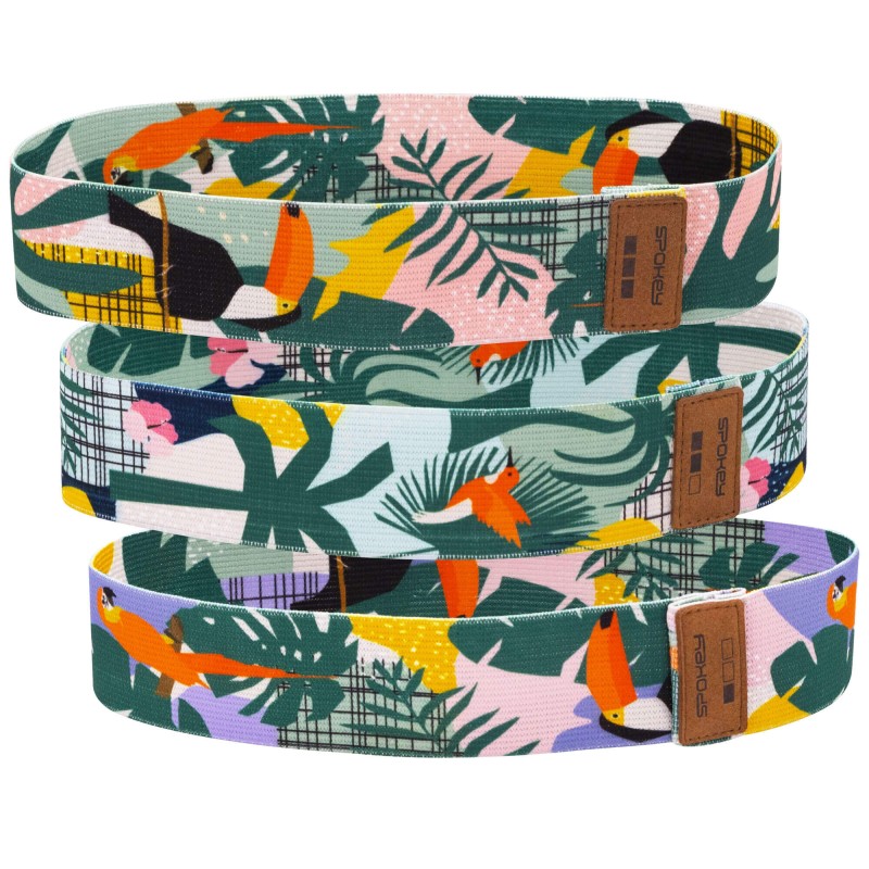 Zestaw 3 oporowych gum materiałowych Spokey Home Jungle Set