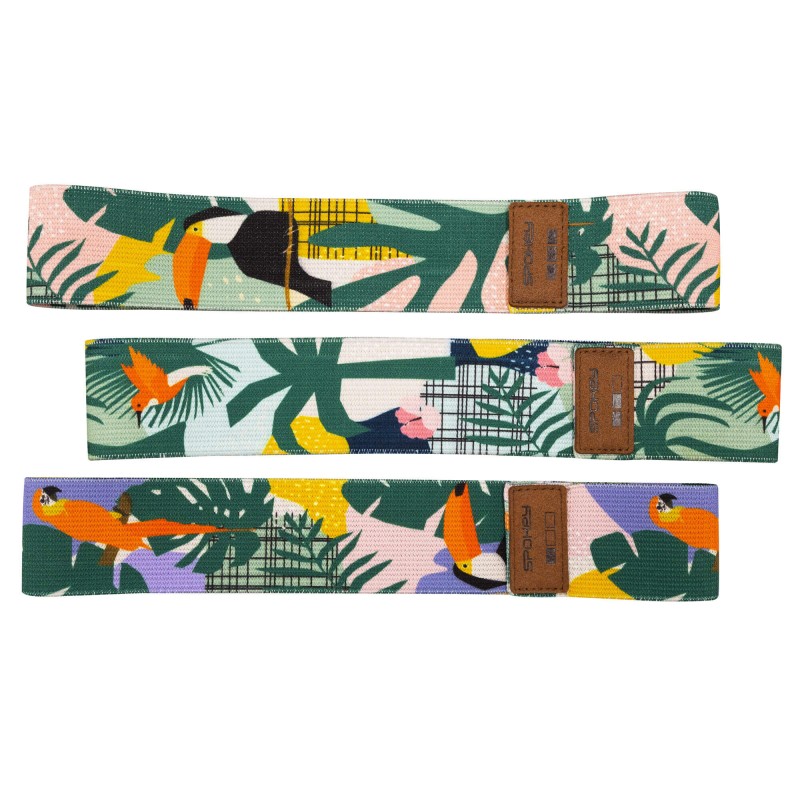 Zestaw 3 oporowych gum materiałowych Spokey Home Jungle Set
