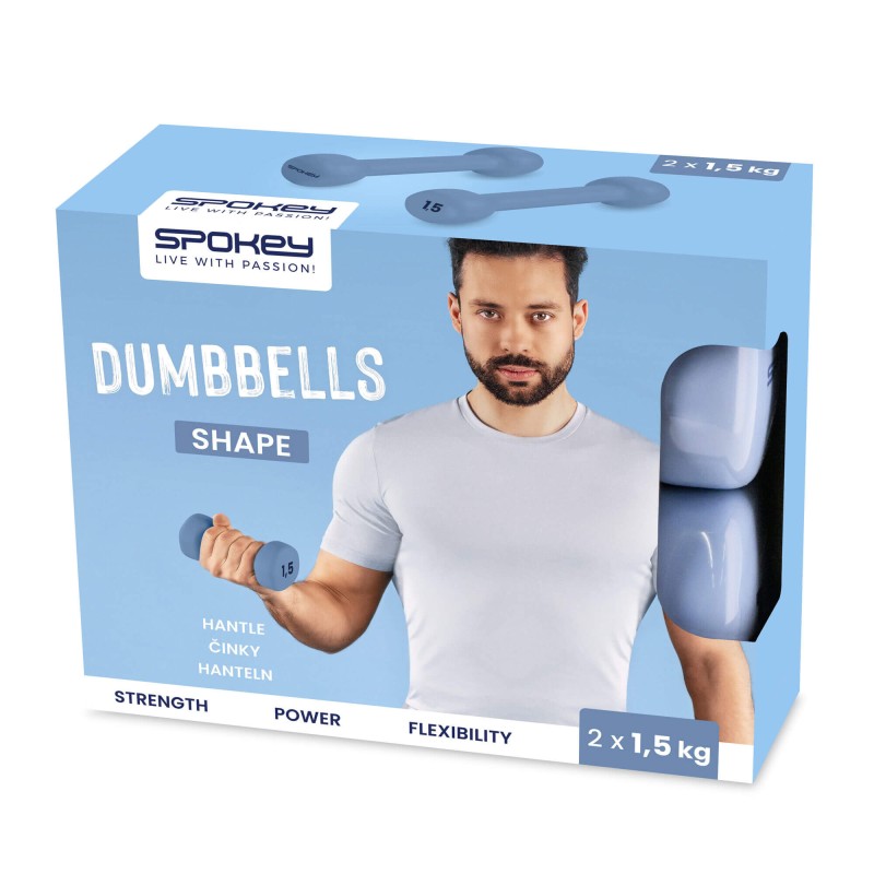 Zestaw hantli winylowych Spokey Shape 2x 1,5 kg